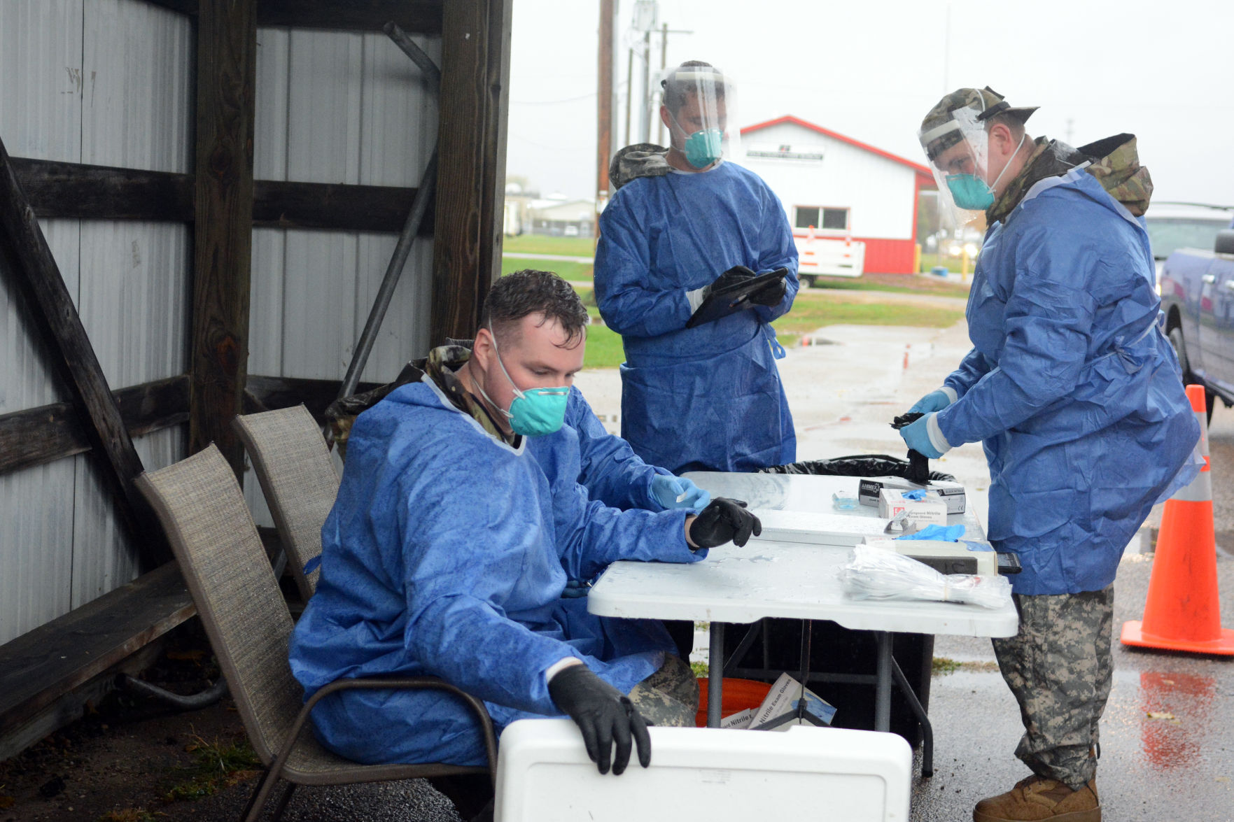 National Guard conducts COVID-19 testing in Baraboo, Oct. 12